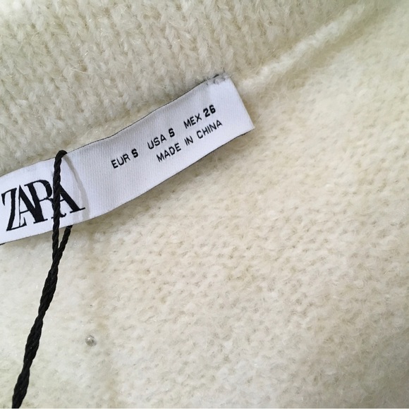 ZARA NEW WOMAN Small HIGH-WAIST KNIT MINI SKIRT WITH FAUX PEARLS 2142/232 - Picture 5 of 7